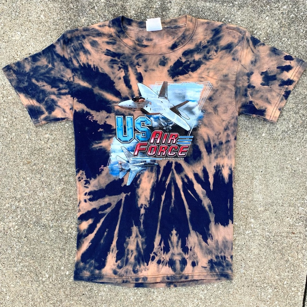 Vintage USA Air Force Military Tie Dye Shirt